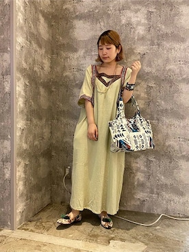 「チチカカ」｜「アイテム（ローファー）」を使った、チチカカさん（レディース・151cm）の春コーディネート