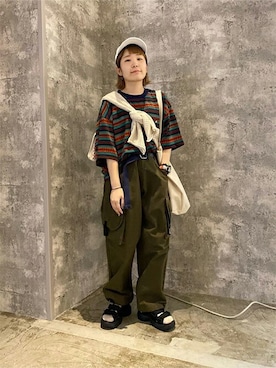 「アクティブ」｜「アイテム（キャップ）」を使った、チチカカさん（レディース・151cm）の春コーディネート