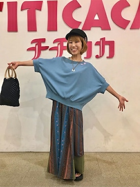 「チチカカ」｜「アイテム（キャスケット）」を使った、チチカカさん（レディース・148cm）の春コーディネート