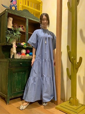 「美シルエット」｜「アイテム（アクセサリー）」を使った、チチカカさん（レディース・157cm）の春コーディネート