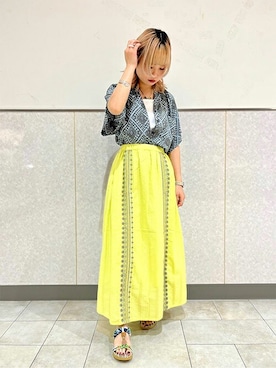 「チチカカ」｜「アイテム（タンクトップ）」を使った、チチカカさん（レディース・152cm）の夏コーディネート