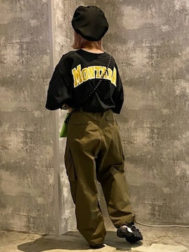 「アクティブ」｜「アイテム（ハンチング/ベレー帽）」を使った、チチカカさん（レディース・151cm）の夏コーディネート
