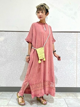 「エスニック」｜「アイテム（財布/小物）」を使った、チチカカさん（レディース・152cm）の夏コーディネート