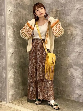 「チチカカ」｜「アイテム（ローファー）」を使った、チチカカさん（レディース・151cm）の秋コーディネート