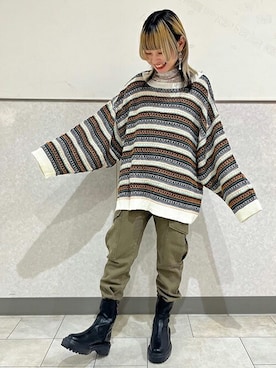 「チチカカ」｜「アイテム（ブーツ）」を使った、チチカカさん（レディース・152cm）の秋コーディネート