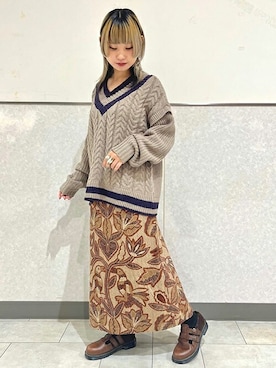 「チチカカ」｜「アイテム（ローファー）」を使った、チチカカさん（レディース・152cm）の秋コーディネート