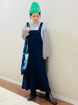 「エスニック」｜「アイテム（ジャンパースカート）」を使った、チチカカさん（レディース・153cm）の秋コーディネート