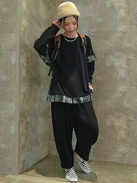 「アクティブ」｜「アイテム（スウェット）」を使った、チチカカさん（レディース・158cm）の秋コーディネート