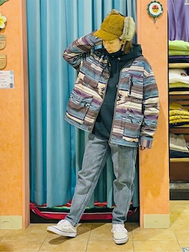 「機能性素材」｜「アイテム（ノーカラージャケット）」を使った、チチカカさん（レディース・155cm）の秋コーディネート