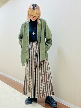 「チチカカ」｜「アイテム（アクセサリー）」を使った、チチカカさん（レディース・165cm）の秋コーディネート