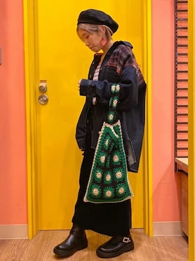 「チチカカ」｜「アイテム（アクセサリー）」を使った、チチカカさん（レディース・151cm）の冬コーディネート