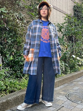 「エスニック」｜「アイテム（シャツワンピース）」を使った、チチカカさん（レディース・160cm）の冬コーディネート