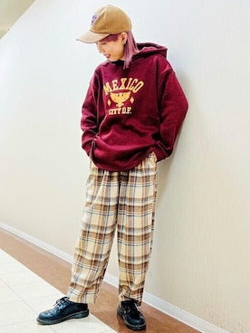 「チチカカ」｜「アイテム（キャップ）」を使った、チチカカさん（レディース・165cm）の冬コーディネート