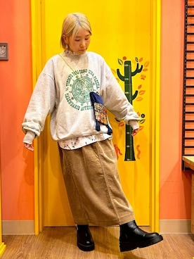 「チチカカ」｜「アイテム（ブーツ）」を使った、チチカカさん（レディース・151cm）の冬コーディネート
