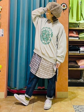 「エスニック」｜「アイテム（シャツワンピース）」を使った、チチカカさん（レディース・155cm）の冬コーディネート