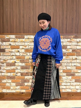 「チチカカ」｜「アイテム（ローファー）」を使った、チチカカさん（レディース・164cm）の冬コーディネート