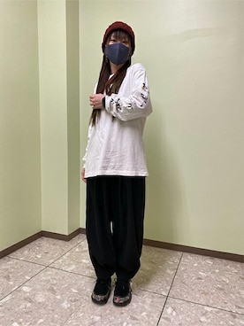 「チチカカ」｜「アイテム（モカシン/デッキシューズ）」を使った、チチカカさん（レディース・158cm）の冬コーディネート