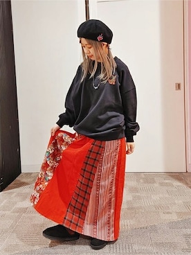 「チチカカ」｜「アイテム（ブーツ）」を使った、チチカカさん（レディース・149cm）の冬コーディネート