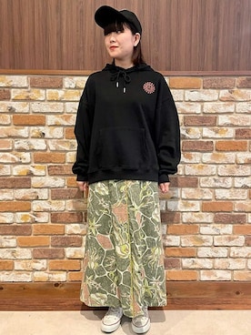 「チチカカ」｜「アイテム（キャップ）」を使った、チチカカさん（レディース・158cm）の冬コーディネート