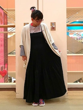 「エスニック」｜「アイテム（ジャンパースカート）」を使った、チチカカさん（レディース・160cm）の冬コーディネート