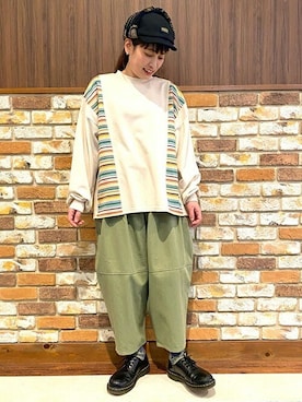 「エスニック」｜「アイテム（スウェット）」を使った、チチカカさん（レディース・160cm）の冬コーディネート