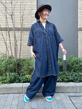 「エスニック」｜「アイテム（シャツワンピース）」を使った、チチカカさん（レディース・160cm）の春コーディネート