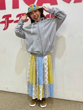「チチカカ」｜「アイテム（ニットキャップ/ビーニー）」を使った、チチカカさん（レディース・163cm）の春コーディネート