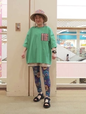 「チチカカ」｜「アイテム（サンダル）」を使った、チチカカさん（レディース・154cm）の春コーディネート
