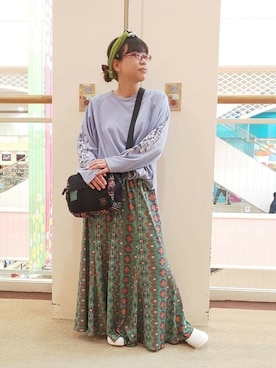 「エスニック」｜「アイテム（スリッポン）」を使った、チチカカさん（レディース・160cm）の春コーディネート