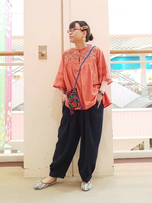 幾何スムースニットフラットシューズ