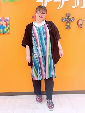 「フェスコーデ」｜「アイテム（スリッポン）」を使った、チチカカさん（レディース・162cm）の春コーディネート