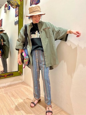「チチカカ」｜「アイテム（サンダル）」を使った、チチカカさん（レディース・163cm）の春コーディネート