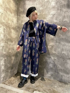 「エスニック」｜「アイテム（ハンチング/ベレー帽）」を使った、チチカカさん（レディース・151cm）の春コーディネート