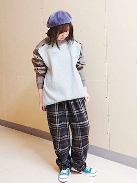 「エスニック」｜「アイテム（スウェット）」を使った、チチカカさん（レディース・149cm）の冬コーディネート