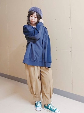 「エスニック」｜「アイテム（スウェット）」を使った、チチカカさん（レディース・149cm）の冬コーディネート