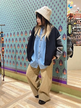 「チチカカ」｜「アイテム（カーディガン/ボレロ）」を使った、チチカカさん（レディース・150cm）の冬コーディネート