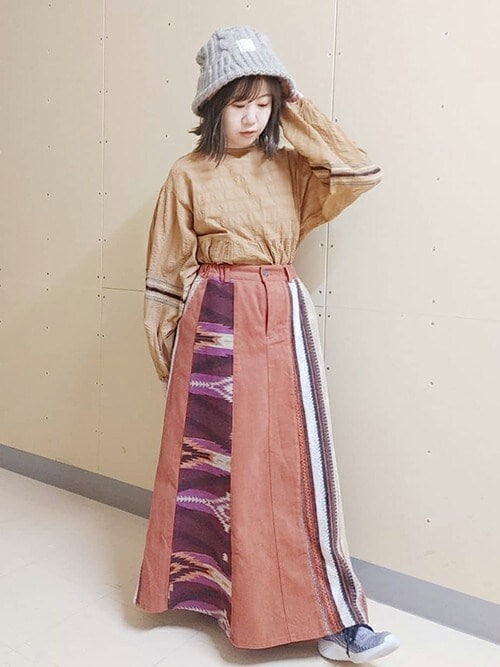 ブラウス シャツ コットンサッカーストライプ刺繍ブラウス レディース チチカカ ブラウス シャツ コットンサッカーストライプ刺繍