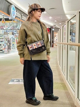 「エスニック」｜「アイテム（スウェット）」を使った、チチカカさん（レディース・161cm）の冬コーディネート
