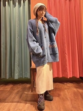 「エスニック」｜「アイテム（ハンチング/ベレー帽）」を使った、チチカカさん（レディース・150cm）の冬コーディネート