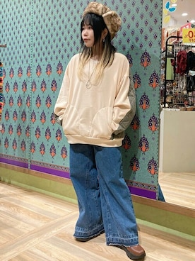 「エスニック」｜「アイテム（スウェット）」を使った、チチカカさん（レディース・150cm）の冬コーディネート