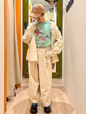 「エスニック」｜「アイテム（スウェット）」を使った、チチカカさん（レディース・155cm）の冬コーディネート