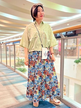 「チチカカ」｜「アイテム（スカート）」を使った、チチカカさん（レディース・164cm）の春コーディネート