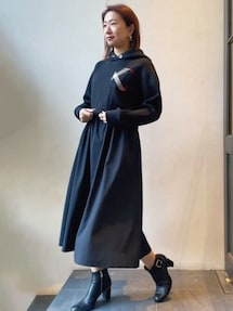 ブルーレーベルクレストブリッジ ダンボールパーカードッキングワンピース36 BLUE LABEL CRESTBRIDGE（ブルーレーベルクレストブリッジ）の「【Blue