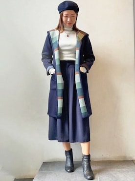 「コーディガン」｜「アイテム（その他アウター）」を使った、ブルーレーベル・クレストブリッジ公式さん（レディース・170cm）の秋コーディネート