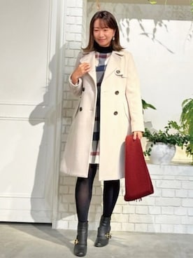 「BLUE LABEL CRESTBRIDGE（ブルーレーベルクレストブリッジ）のアイテム（その他アウター）」を使った、ブルーレーベル・クレストブリッジ公式さん（レディース・170cm）の秋コーディネート
