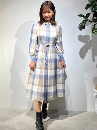 ブルーレーベルクレストブリッジチェックエアリーツイル ブルーレーベルクレストブリッジチェックエアリーツイル
