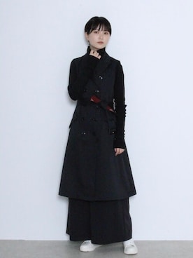 「ブルーレーベル」｜「アイテム（ブルゾン）」を使った、ブルーレーベル・クレストブリッジ公式さん（レディース・163cm）の春コーディネート