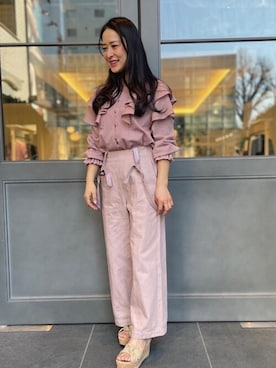 ブルーレーベル・クレストブリッジ公式さん（レディース・155cm）の春コーディネート