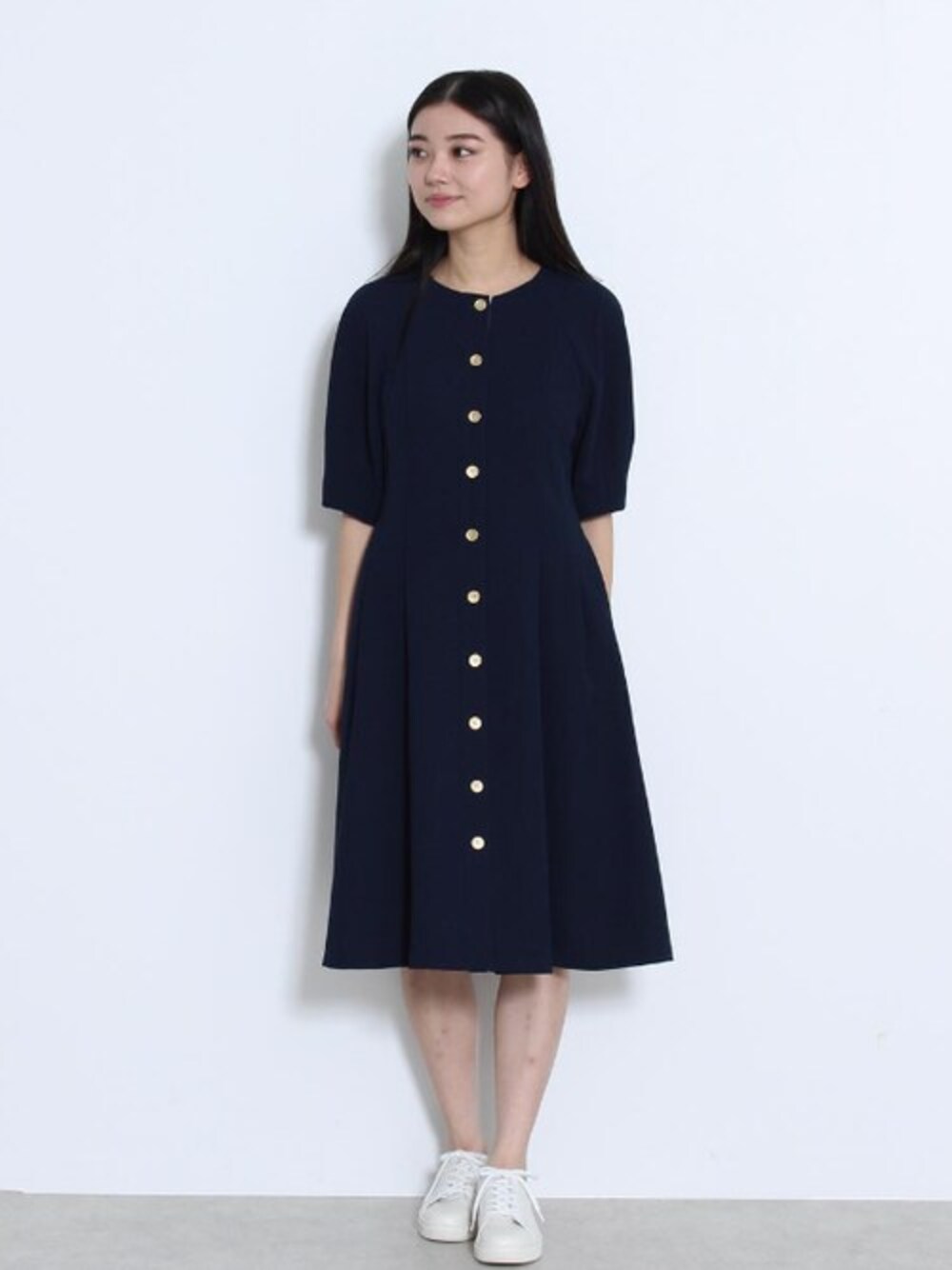 【タグ付き✨️】ブルーレーベルクレストブリッジ ストレッチダブルクロスワンピース ブルーレーベル・クレストブリッジ公式(ブルーレーベル/ブラック