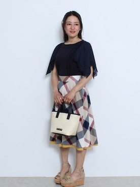 「bluelabel　crestbridge」｜ブルーレーベル・クレストブリッジ公式さん（レディース・155cm）の夏コーディネート